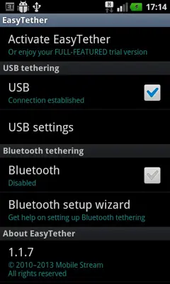 EasyTether Lite android App screenshot 2